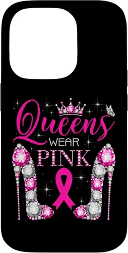Miniatura 17 de iPhone 12 Pro Max Queens Wear Rosa Concientización del Cáncer de Mama Estuche con Cinta Rosa