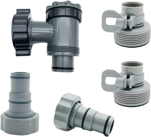 SHUVUUIA 8 adaptadores de manguera de piscina: 4 adaptadores de manguera de piscina de 1 1/4 a 1 1/2 y 4 conectores de bomba de piscina sobre el