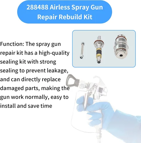 Miniatura 7 de 288488 Kit de reparación de pistola apto para contratista FTX II Airless Gun Tool, reemplaza 288-488 288430 288420