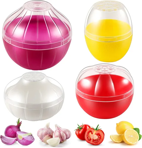 Miniatura 9 de Contenedores para almacenamiento de tomate, organizador reutilizable para refrigerador, organizador individual para mantener lima y tomate frescos