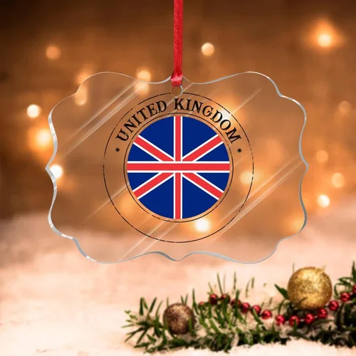 Miniatura 12 de Bandera de Andorra, adorno colgante de Navidad, bandera nacional, decoraciones de Navidad, adornos acrílicos, colgante para árbol de Navidad