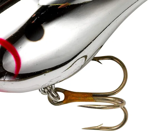 Miniatura 2 de Cotton Cordell Big O - Señuelo de pesca Crankbait de labio cuadrado cromo negro parte posterior