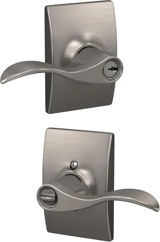 Miniatura 31 de SCHLAGE - Manija de puerta Accent con cerradura de paso libre para pasillo y armario en bronce antiguo - F10 ACC 716 Bronce Envejecido