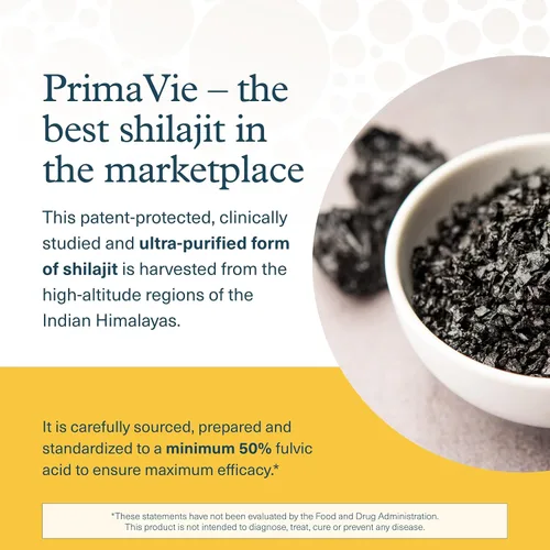 Miniatura 4 de Youtheory Shilajit para hombre - Cápsulas de Shilajit con extracto de PrimaVie - Apoya el alivio del estrés, el crecimiento muscular y la salud ósea