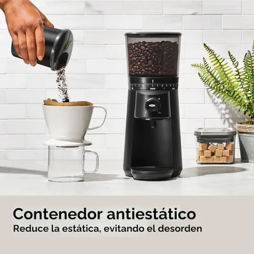 Miniatura 4 de OXO Brew - Molinillo de muelas cónicas - Negro mate, muelas de acero inoxidable, molienda inteligente automática de un toque