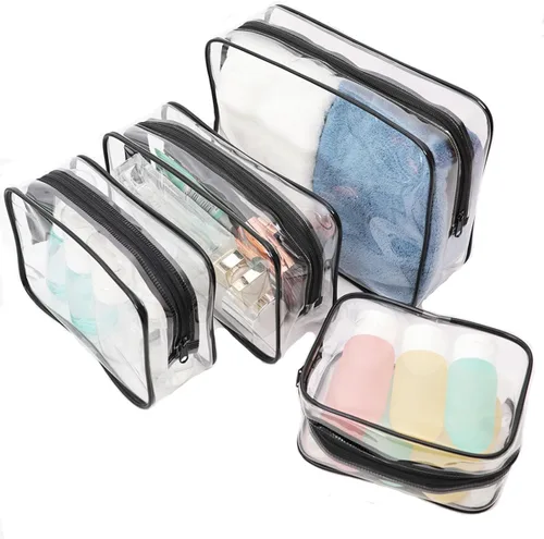 Miniatura 15 de Bolsa de aseo transparente pequeña Buminee, bolsa de viaje aprobada por la TSA, bolsas de viaje para artículos de tocador, bolsa de cosméticos