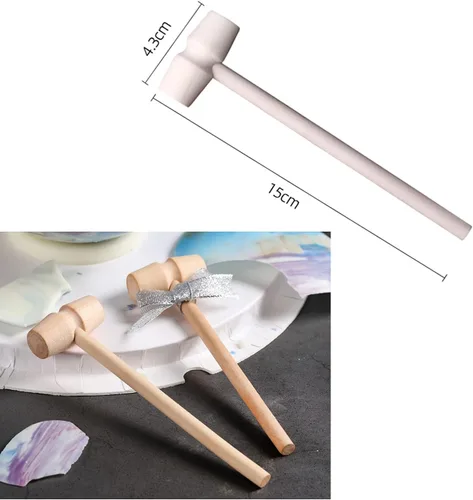 Miniatura 5 de Molde de silicona grande de planeta para pastel de fondant de chocolate + 2 bandejas de cubo de martillo de madera, moldes para hacer jabón, moldes