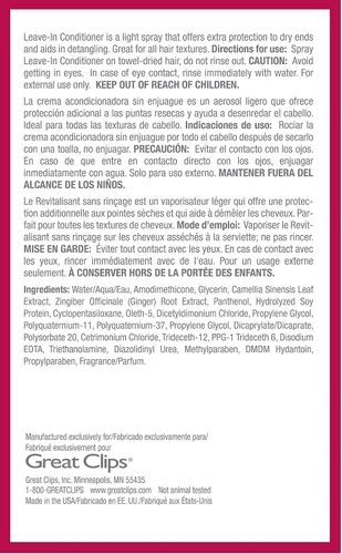 Miniatura 6 de GREAT CLIPS Solutions - Acondicionador nutritivo sin enjuague, espray de 8 onzas, desenreda e hidrata el cabello