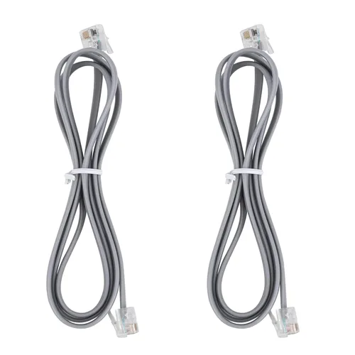 Miniatura 13 de LanSenSu Cable RJ12 RJ12 6P6C macho a macho recto con cable para uso de datos y voz, paquete de 2 unidades (negro, 3.3 pies)
