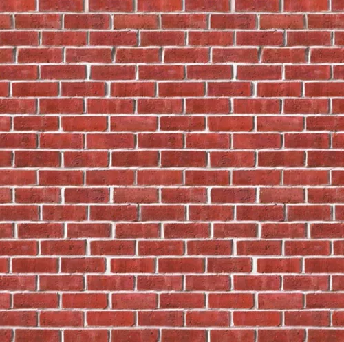 Telón de fondo con imitación de muro de ladrillo, de 4 pies x 30 pies, Rojo/Blanco