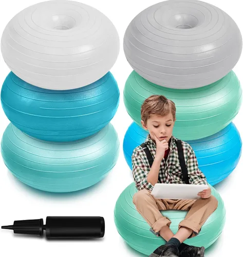 Miniatura 10 de 6 piezas de asientos flexibles para aula, sillas de pelota de yoga elementales para niños, silla de oficina inflable, entrenador de equilibrio