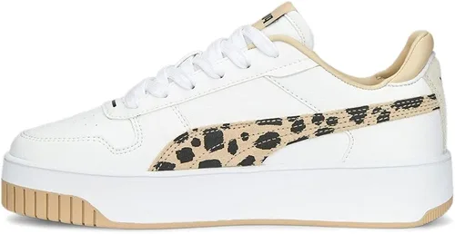 PUMA Carina Street Animal - Zapatos deportivos con cordones para mujer, estilo casual, color blanco