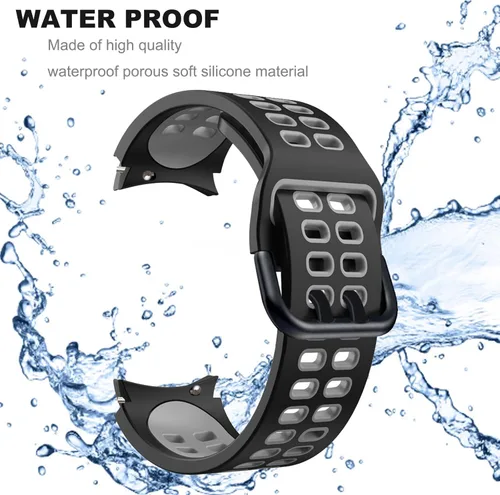 Miniatura 3 de Threeeggs Correa sin brecha para Samsung Galaxy Watch 7 6 5 4, 0.787 pulgadas, bandas de repuesto de liberación rápida para 5 Pro Band 1.772 in/4