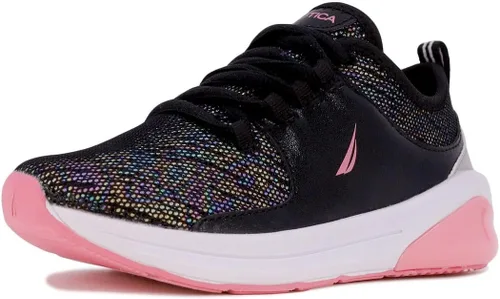 Nautica - Tenis modernos y con detalles metálicos para niñas, zapato deportivo para correr con cordones I kappil I (niña grande, niña pequeña, niña)