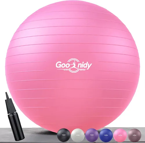 Miniatura 9 de Pelota de ejercicio suave, silla de yoga de pilates antiestallido, soporta 2200 libras, equipo de entrenamiento con bomba para mujeres embarazo