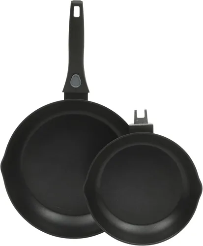 Miniatura 13 de Oster Hawke - Juego de ollas y sartenes de cerámica antiadherente de aluminio de alta calidad sin PFA, con base de inducción Negro / Azul (Hawke)