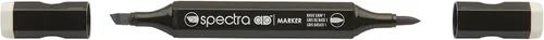 Miniatura 3 de AD Marker Chartpak Spectra, Tri-Nib y cepillo de doble punta, blanco antiguo, 1 cada uno (S092AD)