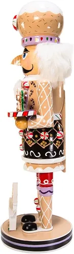 Miniatura 4 de Kurt Adler, cascanueces navideño de jengibre de madera, 16 pulgadas
