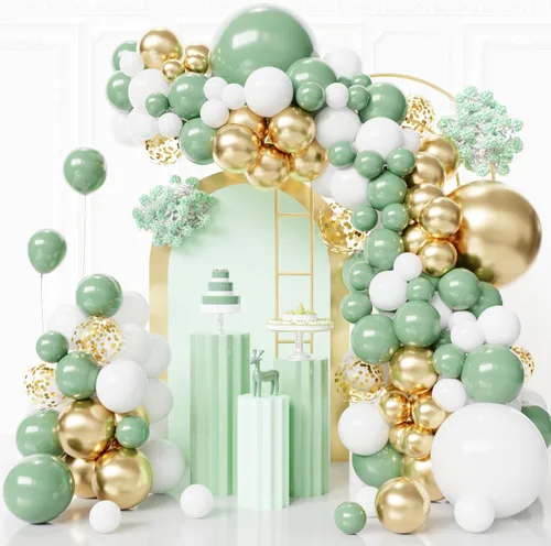 Miniatura 16 de Kit de arco de globos negros y plateados, 130 guirnaldas de globos negros metálicos, globos de látex plateados metálicos de diferentes tamaños