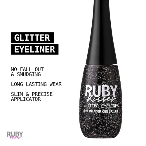 Miniatura 3 de Ruby Kisses Delineador de ojos Eye Bling Glitz N' Black