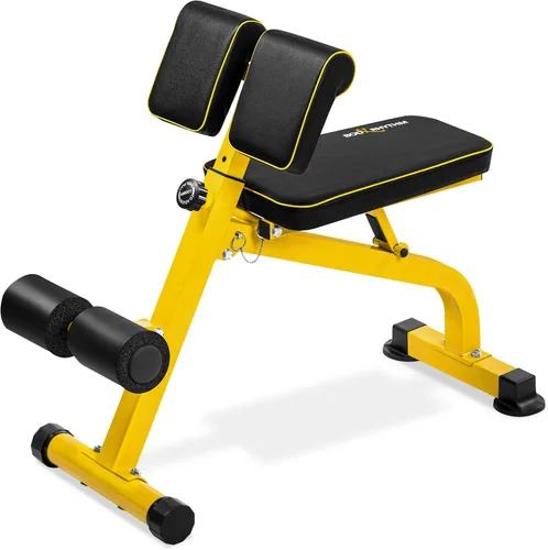 Miniatura 7 de BODYRHYTHM Banco de pesas compacto y ajustable para entrenamiento de fuerza de cuerpo completo, silla hiperromana para abdominales y espalda, banco