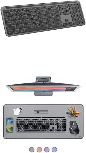 Miniatura 14 de Logitech MK955 Signature Slim - Combo de teclado y mouse inalámbricos delgados, para manos más grandes, escritura y clics silenciosos, cambia entre