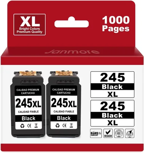 JANMORE 245XL - Cartucho de tinta negra de alto rendimiento compatible con Canon 245xl 245XL PG-245 XL para Cannon 243 243XL compatible con