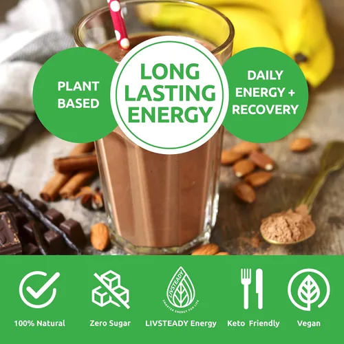 Miniatura 2 de UCAN Energy + Plant Protein Powder - Proteína vegana a base de plantas, 0.71 oz de proteína de guisante con aminoácidos EAA y BCCA - Proteína
