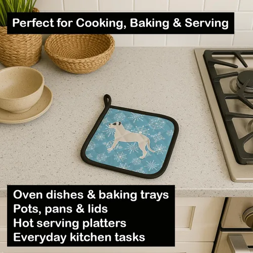 Miniatura 4 de Caroline's Treasures BB3567PTHD - Juego de soportes para ollas de cocina resistentes al calor, almohadillas calientes para cocinar, hornear, Copo