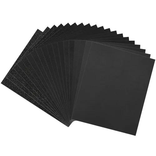 Miniatura 34 de Papel de lija de grano 120, hojas de lijado en seco y húmedo de 9 x 3.6 pulgadas para acabado de muebles de madera, lijado de metal y pulido