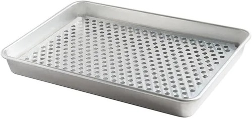 Nordic Ware Naturals - Bandeja de media hoja de cara alta con horno multiusos y rejilla de refrigeración Hoja de lado alto + estante