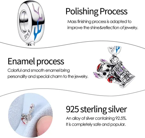 Miniatura 94 de LIGHTDOG Abalorios de plata de ley 925 para pulseras Pandora, collares para mujer, cuentas colgantes, cuentas de joyería, regalos para mujeres