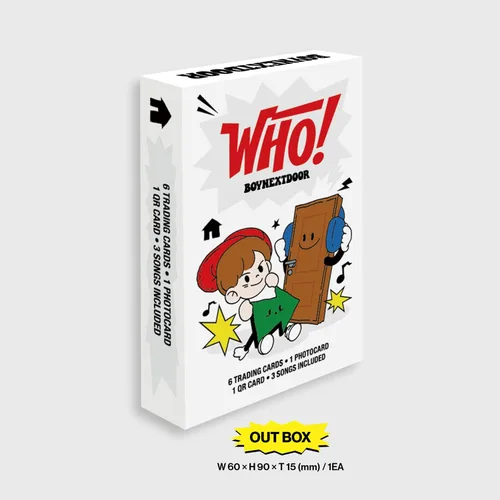 Miniatura 3 de BOYNEXTDOOR - 1ER ÁLBUM SENCILLO [WHO!] (Weverse Albums Ver.) Caja exterior + Tarjeta de intercambio + Tarjeta QR + Tarjeta fotográfica + 3 Tarjetas
