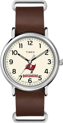 Miniatura 10 de Correa de cuero de cuarzo NFL Weekender de 1.575 in para hombre