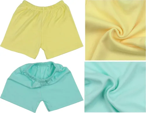Miniatura 5 de ToBeInStyle Paquete de 4 pantalones cortos de algodón de ajuste relajado elástico casual para niña