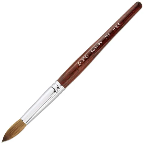 Miniatura 13 de PANA Pure Kolinsky Cepillo de uñas acrílico con mango de madera - forma redonda Púrpura