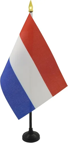 Miniatura 24 de AZ FLAG Bandera de mesa de Albania de 4 x 6 pulgadas - Bandera de escritorio albanesa 5.9 x 3.9 in - Tapa de lanza dorada