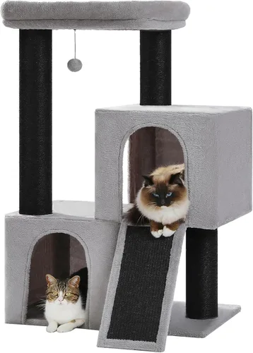 Miniatura 9 de Árbol para gatos resistente de 67 pulgadas para gatos grandes adultos de interior, torre XXL para gatos con 13 postes rascadores gruesos (φ4.3)