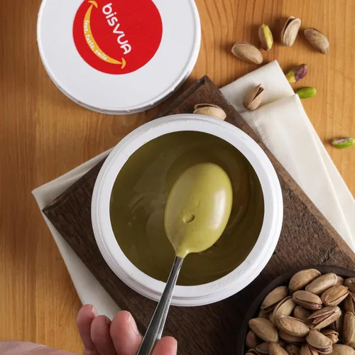 Miniatura 7 de BISVUA Mantequilla de Pistacho Premium (30%), 1 kg (2.2 lb.) - Mantequilla y Untable de Pistacho - Perfecto para el Kit de Barra de Chocolate Viral
