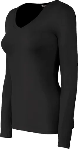 Miniatura 2 de Bozzolo Camiseta básica de manga larga con cuello en V para mujer
