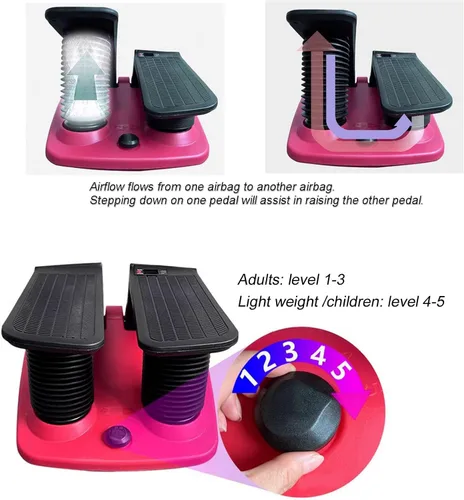 Miniatura 2 de INTBUYING Mini stepper giratorio para entrenamiento de ejercicio en casa con bandas de resistencia, máquina de pasos silenciosa portátil con monitor