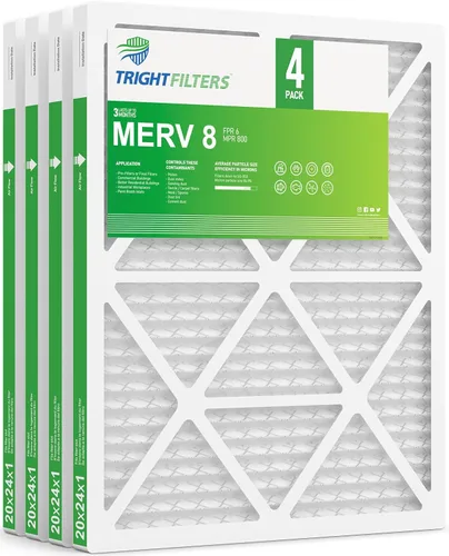 Miniatura 3 de TRIGHTFILTERS 16x20x1 Filtro de aire paquete de 4, MERV 8 filtros de aire plisados de defensa contra el polvo de reemplazo para aire acondicionado