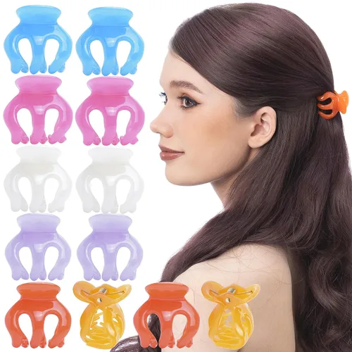 Miniatura 7 de RC ROCHE ORNAMENT 12 pinzas para el pelo de pulpo para mujer, cabello grueso o fino, calabaza, antideslizante, agarre de garra, estilo araña, pinzas