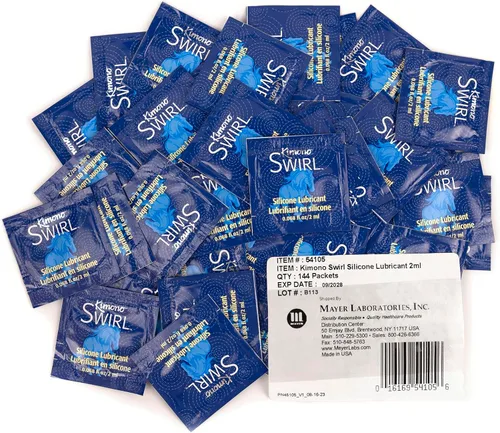 Miniatura 2 de Bolsa de lubricante de silicona – Bolsa de 144 unidades de 0.07 onzas líquidas / 0.1 fl oz cada lubricante de gel, fórmula no pegajosa, lubricante