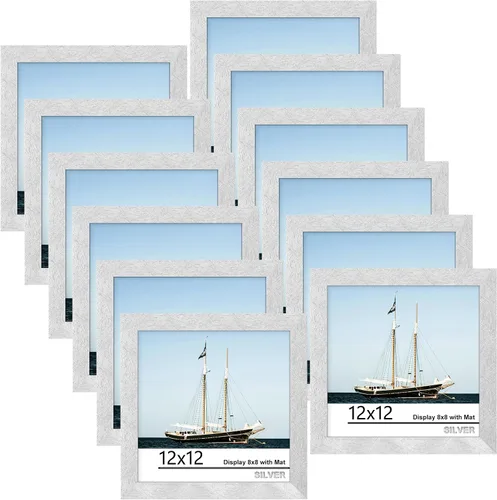 Miniatura 80 de Picrit - Juego de 12 portarretratos de 4 x 6 pulgadas, para fotos de 3.5 x 5 con paspartú o 4 x 6 pulgadas sin paspartú, marcos para colgar