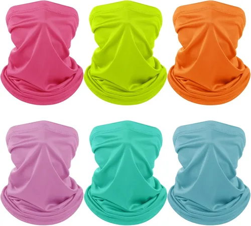 Miniatura 16 de Geyoga 6 piezas de protección UV para el verano, polaina de cuello refrescante, ropa para la cara, polaina para cuello, bufanda, protector solar