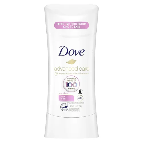 Miniatura 10 de Dove Advanced Care - Barra desodorante antitranspirante para mujer, Sheer Fresh, 4 unidades, desodorante antimanchas para axilas suaves, 72 horas