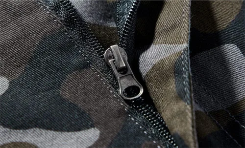 Miniatura 3 de EAEAO Pantalones cortos cargo de camuflaje para hombre de ajuste relajado con múltiples bolsillos de algodón