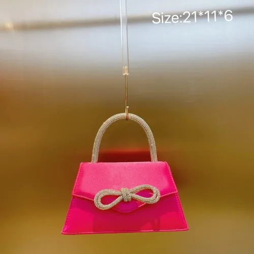 Miniatura 5 de AFB Bolsos de mano de noche con diamantes de imitación para mujer, con lazo de satén, bolso cruzado para fiesta, boda, baile de graduación