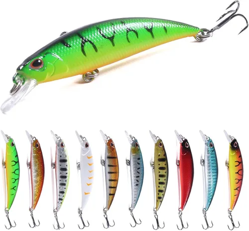 Miniatura 8 de Jerk Baits para pesca de lubina, señuelos de pesca Jerkbait, señuelos de pececillo Jerk Bait para pesca de agua dulce/agua salada, señuelos de pesca